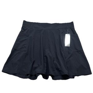 NWT 32 Degree Cool Athletic Skort Gray Solid Large Pull On Pockets Stretchy L